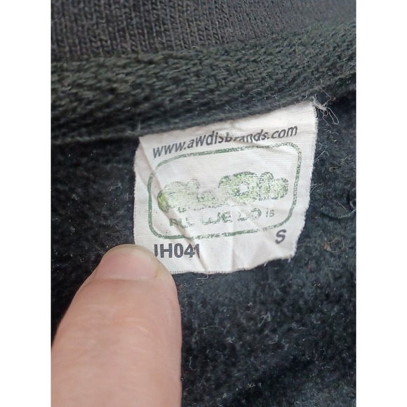 Vintage Goth Black Small Jacket Skull "Deaths Guiding Light" White Stripe - Picture 8 of 16